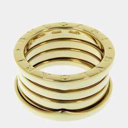 Pre Owned Bvlgari B.Zero1 18K Yellow Gold Ring EU 53