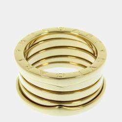 Pre Owned Bvlgari B.Zero1 18K Yellow Gold Ring EU 53