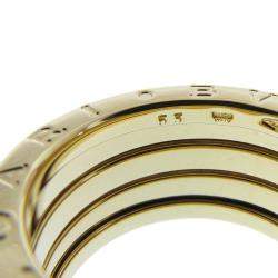 Pre Owned Bvlgari B.Zero1 18K Yellow Gold Ring EU 53