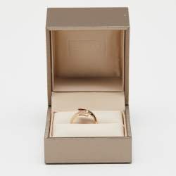 Pre Owned Bvlgari Divas' Dream Carnelian Diamond 18k Rose Gold Ring Size 51