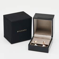 Pre Owned Bvlgari Divas' Dream Mother of Pearl Diamond 18K Yellow Gold Earrings