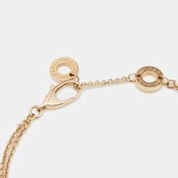 Pre Owned Bvlgari Divas' Dream Mother of Pearl 18K Rose Gold Charm Bracelet SM