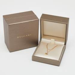 Pre Owned Bvlgari Divas' Dream Mother of Pearl 18K Rose Gold Charm Bracelet SM