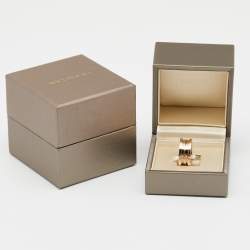 Pre Owned Bvlgari B.Zero1 18k Rose Gold 3-Band Ring Size 54