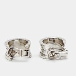 Bvlgari B.Zero1 18K White Gold Hoop Earrings