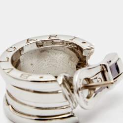 Bvlgari B.Zero1 18K White Gold Hoop Earrings