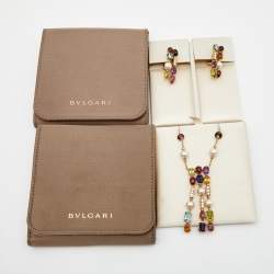 Bvlgari Multi-Gem Allegra 18k Yellow Gold Necklace Set