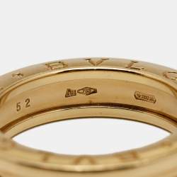 Pre Owned Bvlgari B.Zero1 18K Yellow Gold 1 Band Ring Size 52