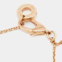 Pre Owned Bvlgari Divas' Dream Mother of Pearl 18k Rose Gold Charm Bracelet SM