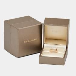 Pre Owned Bvlgari Tronchetto Mother of Pearl 18k Rose Gold Ring Size 52