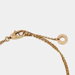 Pre Owned Bvlgari Divas' Dream Turquoise 18k Rose Gold Charm Bracelet M/L