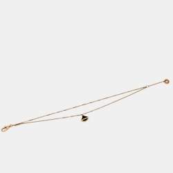 Pre Owned Bvlgari Divas' Dream Onyx 18k Rose Gold Charm Bracelet M/L