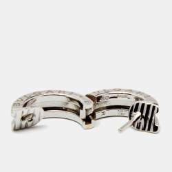 Bvlgari B.Zero1 18k White Gold Small Hoop Earrings