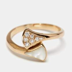 مملوكة مسبقًا خاتم بلغاري ديفاز دريم صدف وألماس وذهب وردي عيار 18 مقاس 54