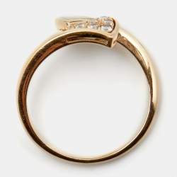 Pre Owned Bvlgari Divas' Dream  Mother of Pearl Diamond 18k Rose Gold Ring Size 53