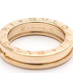 Pre Owned Bvlgari B.Zero1 18K Rose Gold Ring EU 51