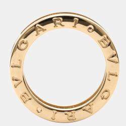 Pre Owned Bvlgari B.Zero1 18K Rose Gold Ring EU 51