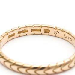 Pre Owned Bvlgari Serpenti Spiga 18K Rose Gold Ring EU 57