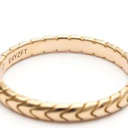 Pre Owned Bvlgari Serpenti Spiga 18K Rose Gold Ring EU 57