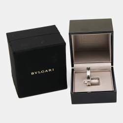 Pre Owned Bvlgari B.Zero1 18k White Gold 1-Band Ring Size 62