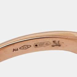 Bvlgari Divas' Dream Mother of Pearl Diamond 18k Rose Gold Ring Size 54