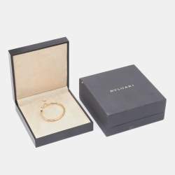 Bvlgari Bvlgari Malachite Onyx Mother of Pearl 18k Rose Gold Open Cuff Flip Bracelet S