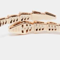 Bvlgari Serpenti Viper Diamond 18k Rose Gold Bracelet S