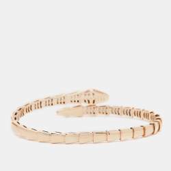 Bvlgari Serpenti Viper Diamond 18k Rose Gold Bracelet S
