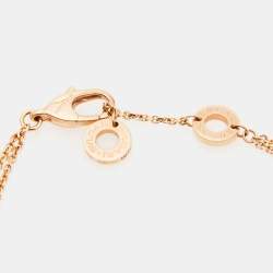 Bvlgari Divas' Dream Malachite 18k Rose Gold Charm Bracelet S/M