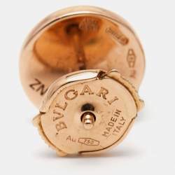 Pre Owned Bvlgari Mother of Pearl 18k Rose Gold Stud Earrings