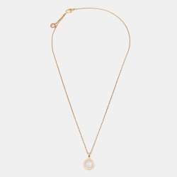 Pre Owned Bvlgari Bvlgari Mother of Pearl 18k Rose Gold Pendant Necklace