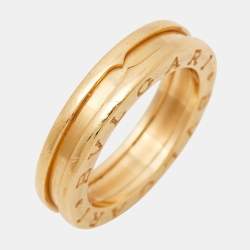 Pre Owned Bvlgari B.Zero1 18k Yellow Gold Band Ring Size 50