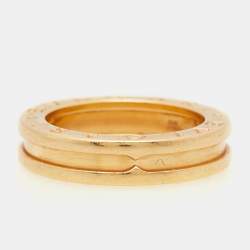 Pre Owned Bvlgari B.Zero1 18k Yellow Gold Band Ring Size 50