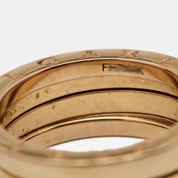 Pre Owned Bvlgari B.Zero1 18k Rose Gold 4-Band Ring Size 55