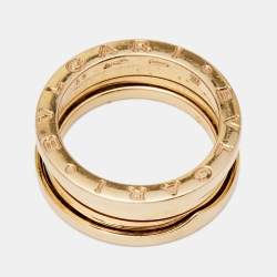 Pre Owned Bvlgari B.Zero1 18k Rose Gold 4-Band Ring Size 55