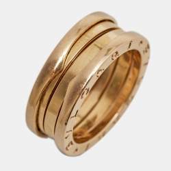 Pre Owned Bvlgari B.Zero1 18k Rose Gold 4-Band Ring Size 55