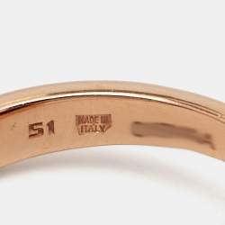 Bvlgari Bvlgari Mother of Pearl Onyx 18k Rose Gold Flip Ring Size 51
