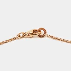 Bvlgari Bvlgari Onyx Mother of Pearl Diamond 18k Rose Gold Pendant Necklace