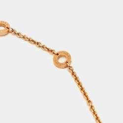 Bvlgari Bvlgari Onyx Mother of Pearl Diamond 18k Rose Gold Pendant Necklace