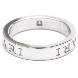 Pre Owned Bvlgari Bvlgari Bvlgari 18K White Gold Diamond Ring EU 53