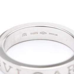 Pre Owned Bvlgari Bvlgari Bvlgari 18K White Gold Diamond Ring EU 53