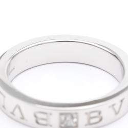 Pre Owned Bvlgari Bvlgari Bvlgari 18K White Gold Diamond Ring EU 53