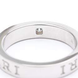 Pre Owned Bvlgari Bvlgari Bvlgari 18K White Gold Diamond Ring EU 53