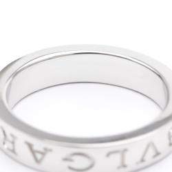 Pre Owned Bvlgari Bvlgari Bvlgari 18K White Gold Diamond Ring EU 53