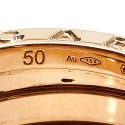 Pre Owned B.Zero1 3-Band Ring in Rose Gold Ring Size EU 50-US 5.25