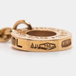 Pre Owned Bvlgari Bvlgari Mother of Pearl Diamond 18k Rose Gold Bracelet M/L