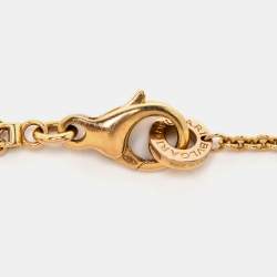 Pre Owned Bvlgari Bvlgari Mother of Pearl Diamond 18k Rose Gold Bracelet M/L