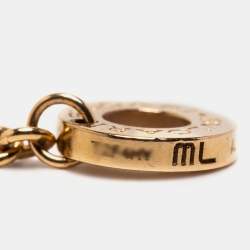 Pre Owned Bvlgari Bvlgari Mother of Pearl Diamond 18k Rose Gold Bracelet M/L