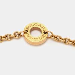 Pre Owned Bvlgari Bvlgari Mother of Pearl Diamond 18k Rose Gold Bracelet M/L