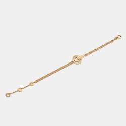 Pre Owned Bvlgari Bvlgari Mother of Pearl Diamond 18k Rose Gold Bracelet M/L